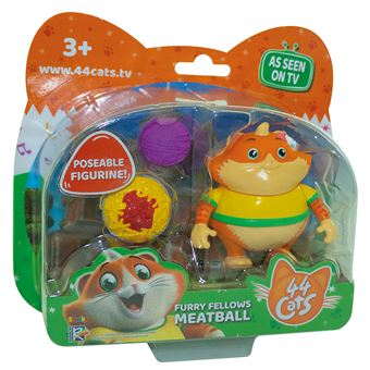 Figurine Smoby 44 Chats Furry Fellows avec boulette et bol spaghetti