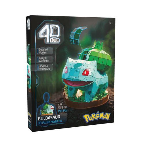 Puzzle 3D 195 pièces 4D Build Bulbizarre Pokémon - vue 3