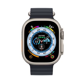 Apple Watch Ultra + Cellular, boîtier Titane 49mm avec Bracelet Océan Minuit