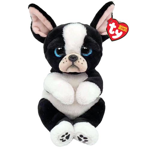 Ty Blanc Animal En Peluche Beanie Bellies Medium Tink Le Chien 30 Cm Et Noir
