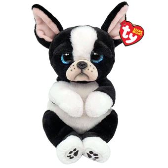 Animal en peluche TY Beanie Bellies Medium Tink Le Chien 30 cm Blanc et Noir