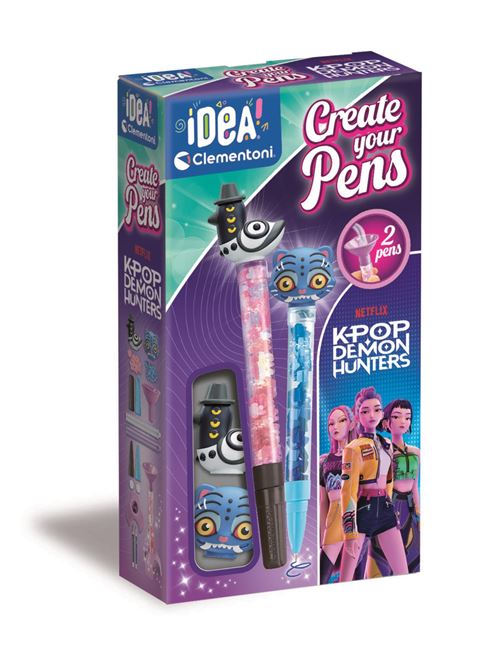 Jeu créatif Clementoni Crée tes stylos K Pop Demon Hunters Sussy et Derpy