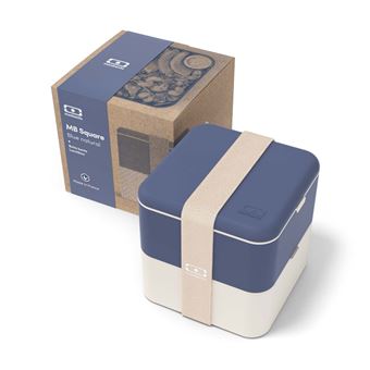 Boite MonbentoMB Square Bleu Natural Made in France