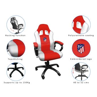 Fauteuil Gaming Subsonic Atlético De Madrid Rouge et Blanc