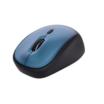 Trust Yvi+ - Muis - stil - rechtshandig - optisch - 4 knoppen - draadloos - 2.4 GHz - USB draadloze ontvanger - blauw - 1