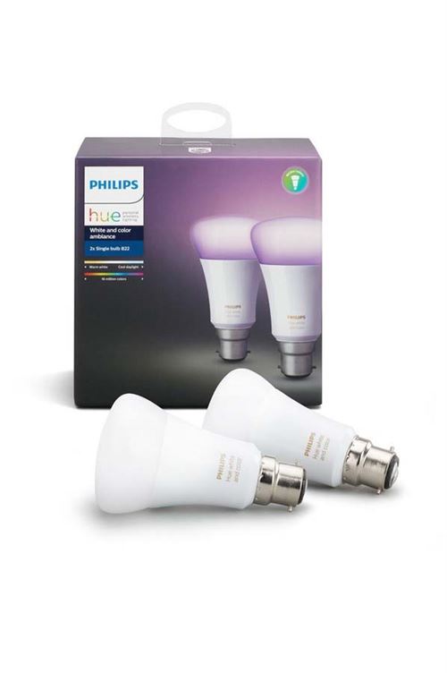 Pack de 2 ampoules Philips Hue White and color ambiance Duobox B22