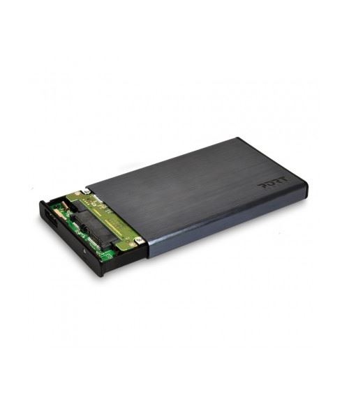 Port Designs externe USB-C-behuizing voor harde schijf 2,5 SATA grijs