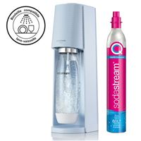 Machine à Eau Pétillante SodaStream Duo - Avec 2 Bouteilles (verre + Plastique) Et Cartouche CO2 - Style Rétro, Gazéification Manuelle - 7