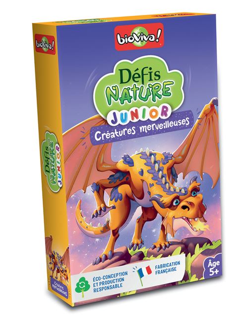 Jeu pour découvrir la nature Bioviva Défis Nature Junior Créatures merveilleuses