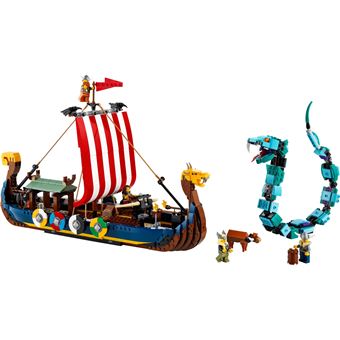 LEGO® Creator 3 en 1 31132 Le bateau viking et le serpent de Midgard