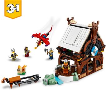 LEGO® Creator 3 en 1 31132 Le bateau viking et le serpent de Midgard