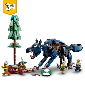 LEGO® Creator 3 en 1 31132 Le bateau viking et le serpent de Midgard