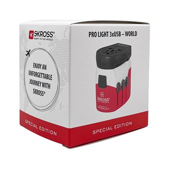 Adaptateur de voyage Skross Pro Light World Special Edition Blanc