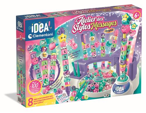 Clementoni | ’Atelier des Stylos – Édition Messages | Kit Créatif Enfant + | Crée 8 Stylos Personnalisés avec Perles Alphabet Stickers et Personnages | Activité Manuelle Ludique - vue 9