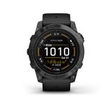 Montre connectée Garmin Epix Pro Gen 2, 51mm Acier Gray avec bracelet silicone Noir