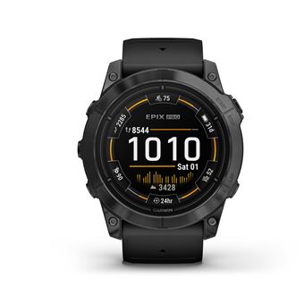 Montre connectée Garmin Epix Pro Gen 2, 51mm Acier Gray avec bracelet silicone Noir - 1
