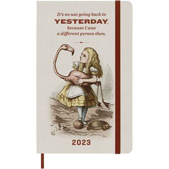 Agenda scolaire Moleskine 2022 2023 Semainier Alice grand format Amande Alice Blanc