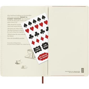 Agenda scolaire Moleskine 2022 2023 Semainier Alice grand format Amande Alice Blanc