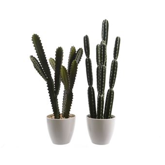 Cactus vert artificiel - tiges plates