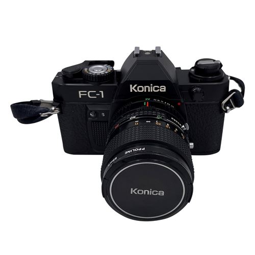 Appareil photo argentique Konica FC-1 35-70mm f3.5-4.5 Zoom-Hexanon AR Noir Reconditionné
