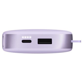POWERBANK 12000MAH Batterie rechargeable de poche - Dreamy Lilac - 2PB12100DL2.Charge ultra rapide avec 20 W Power Delivery. Chargez jusqu''a 50 % en 30 min. 6 fonctions de securite. Approuvee par les compagnies aeriennes.