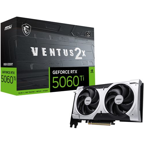 Carte Graphique MSI Nvidia GeForce RTX 5060 Ti 8G VENTUS 2X OC PLUS