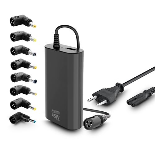 Chargeur universel Urban Factory pour PC 45 W Noir