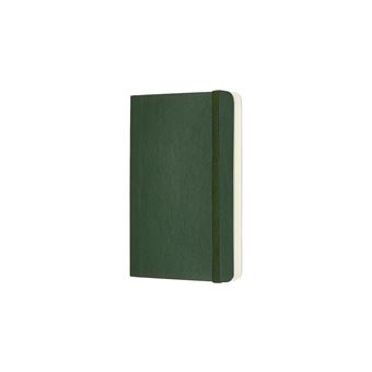 Carnet classique format de poche Moleskine à pages blanches couverture souple Vert