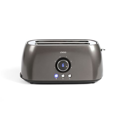 Livoo Broodrooster met Digitaal Display 1400 W Grijs