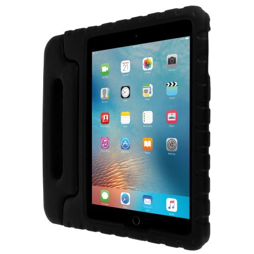 Coque iPad 5 / 6 / Air Protection Antichocs Sp&eacute;cial Enfant avec Poign&eacute;e Noir