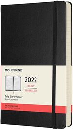 Agenda journalier Moleskine Grand format Couverture rigide 2022 Noir