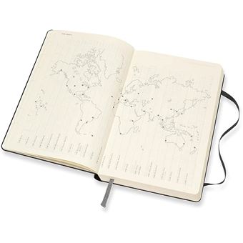 Agenda journalier Moleskine Grand format Couverture rigide 2022 Noir