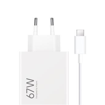 Chargeur Xiaomi HyperCharge Combo USB Type A 67 W Blanc - 1