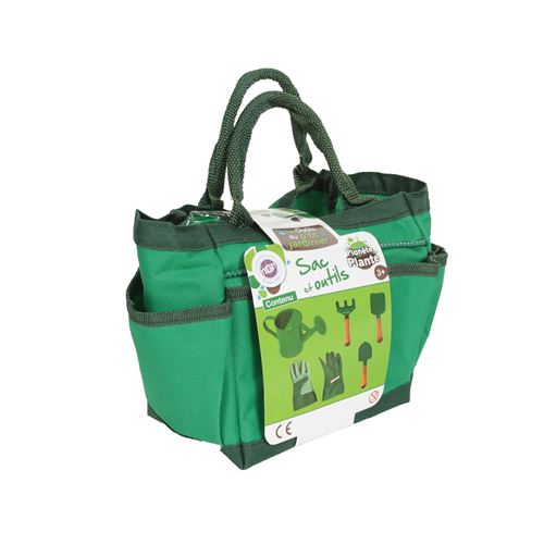 Maisons de jardin Planète Plante MGM Sac en tissu avec Set jardinage 6 pièces Vert
