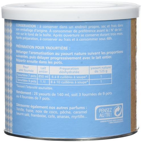 Aromatisation Coco pour Yaourts 500 g - Lot de 4 : : Epicerie