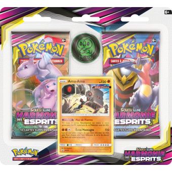 Carte à collectionner Asmodée Pack de 2 boosters Pokémon Soleil et Lune 11 Harmonie de Esprits