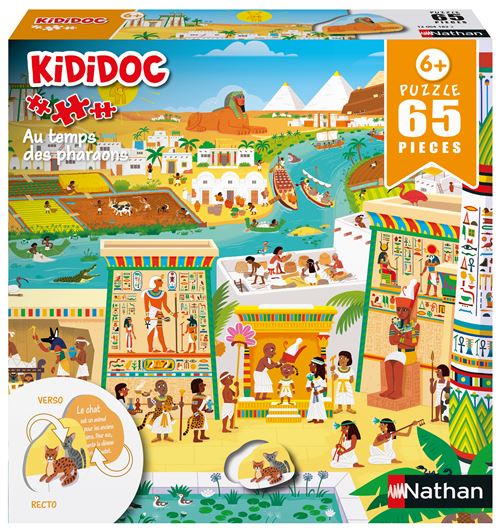 Puzzle 65 pièces Nathan Kididoc Pharaons