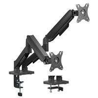 Double bras support mécanique T'nB Ergo Noir pour moniteur de 17" à 32"