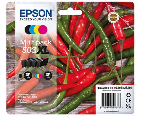 Pack Cartouche d'encre Epson Piment noir XL + 3 couleurs