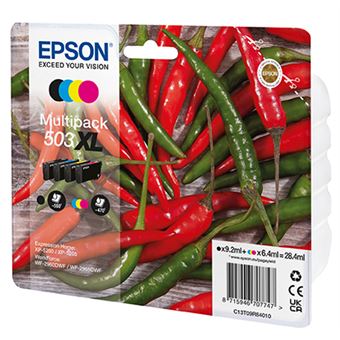 Pack Cartouche d'encre Epson Piment noir XL + 3 couleurs