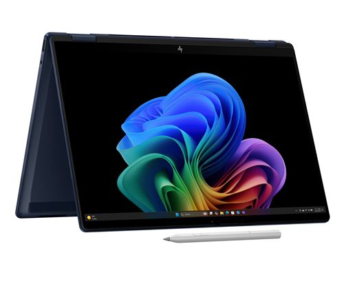 PC 2 en 1 HP OmniBook X FlipNGAI 14-fm0000nf 14 Ecran tactile Copilot+ Intel® Core™ Ultra 7 32 Go RAM 1 To SSD Bleu atmosphérique