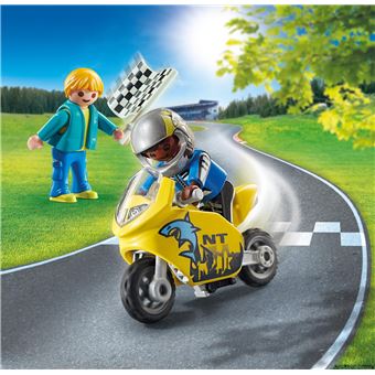 Playmobil - A1501442 - Jeu De Construction - Enfants Et Moto De