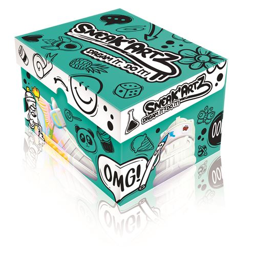 Splash Toys Sneak'Artz Caja De Zapatilla Para Personalizar Con Rotuladores Y Pegatinas – Edad 5+ Sneak'Artz Splash Toys