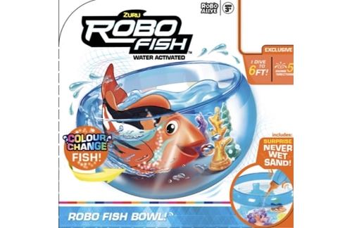 Zuru Multi-Couleurs Aquarium Robo Fish Avec Son Sable Maquie - + 3 Ans - Neuf - Image 3