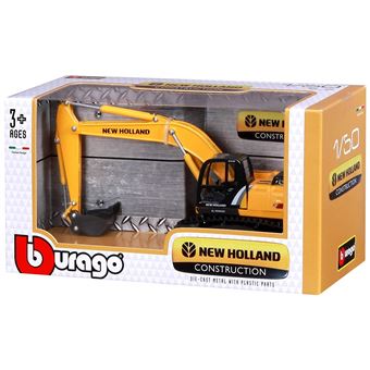 Véhicule Bburago Pelleteuse E215C New Holland 1:50 Jaune