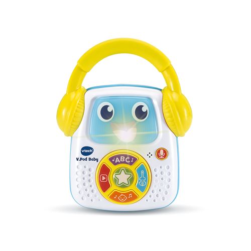 Vtech Baladeur Musical pour Bébé - V.Pod Baby avec Enregistrement de Voix et Effets Robotiques