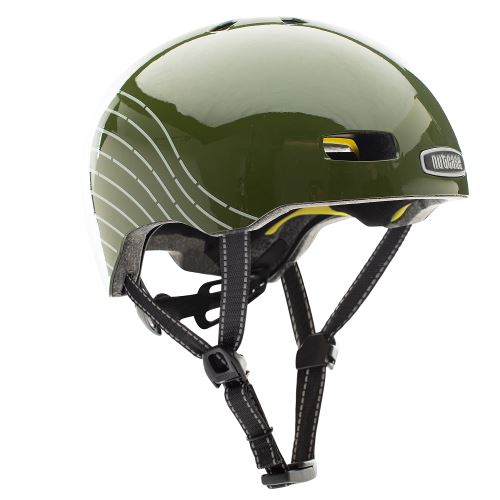 Nutcase Street Dust for Prints reflecterende helm maat S groen Wit