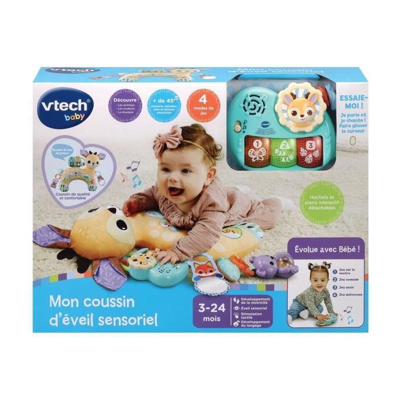 Jeu d eveil Vtech Baby Mon coussin d eveil sensoriel Autres jeux d eveil fnac Belgique