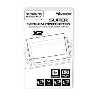 Pack de 2 protections d'écran Subsonic pour Nintendo Switch Transparent