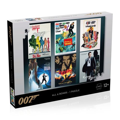 Puzzle 1000 pièces Winning Moves James Bond Acteurs Iconiques
